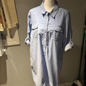 Vineyard Vines Blue Striped Collar Shirt